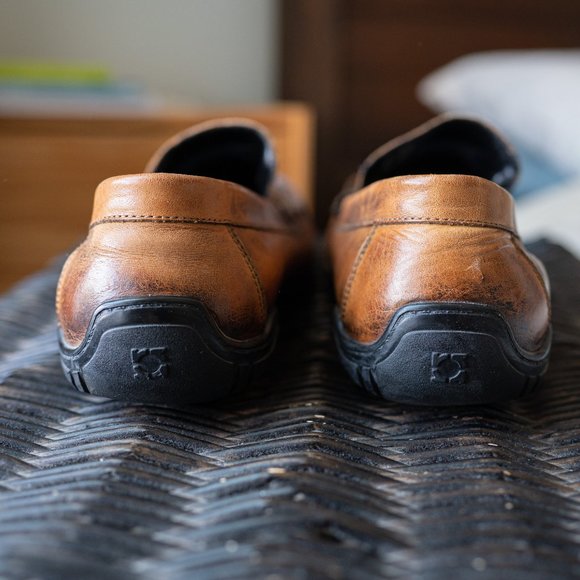 Kenneth Cole Reaction Tan/Brown Dress Shoes Slip Ons - Picture 8 of 10